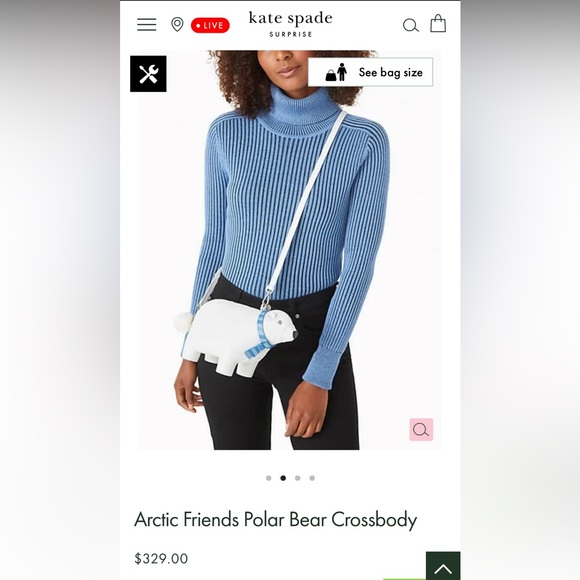 Kate Spade Polar bear cross body bag - Picture 10 of 10
